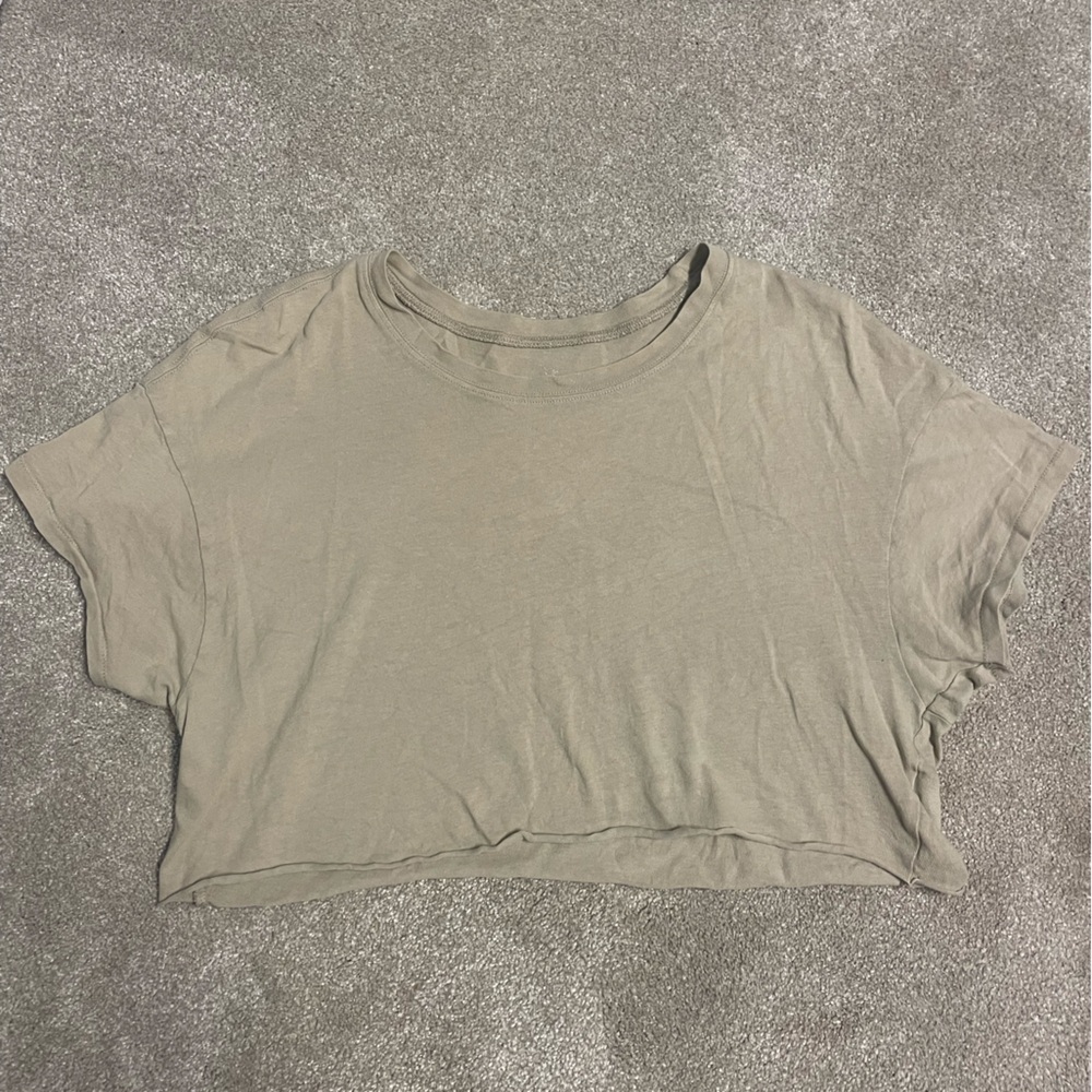 Aerie Nude Crop T-Shirt Relaxed Fit